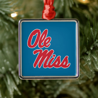 Universiteten i Mississippi | Ole Miss Script Julgransprydnad Metall