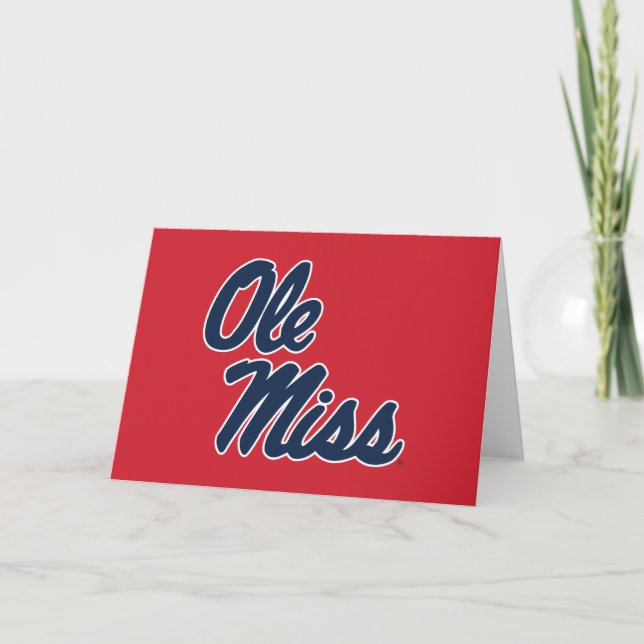 Universiteten i Mississippi | Ole Miss Script Kort (Framsida)