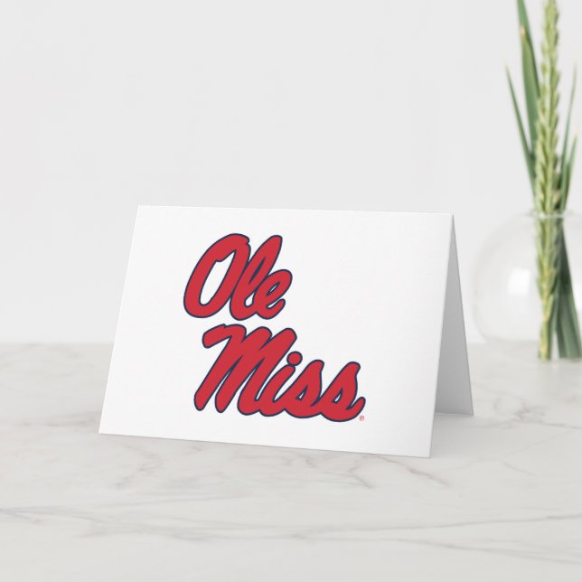 Universiteten i Mississippi | Ole Miss Script Kort (Framsida)