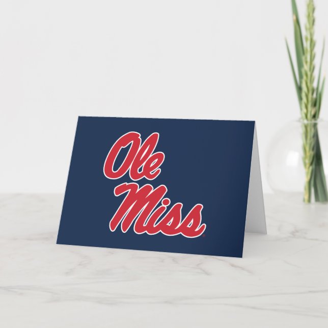 Universiteten i Mississippi | Ole Miss Script Kort (Framsida)