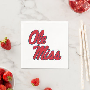 Universiteten i Mississippi   Ole Miss Script Pappersservett