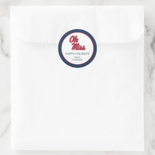 Universiteten i Mississippi Ole Miss Script Runt Klistermärke