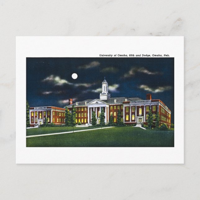 Universiteten i Omaha, Nebraska Vykort (Framsida)