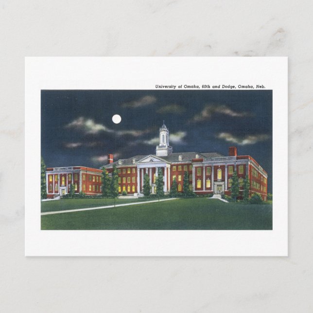Universiteten i Omaha, Omaha, Nebraska Vykort (Framsida)