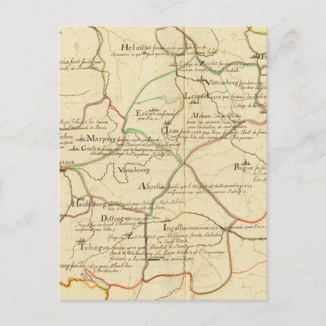 Universiteten i Österrike och Tjeckien Vykort (Framsida)