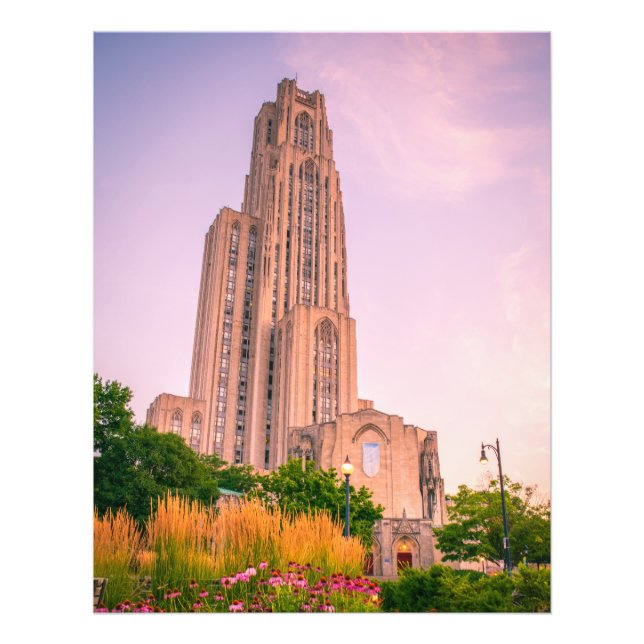 Universiteten i Pittsburgh-katedralen för inlärnin Fototryck (Framsidan)