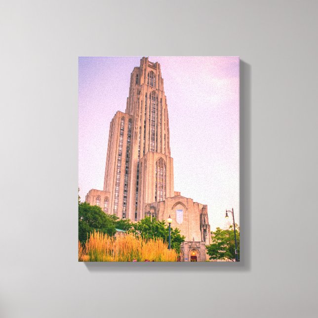Universiteten i Pittsburgh-katedralen för lärande Canvastryck (Framsida)