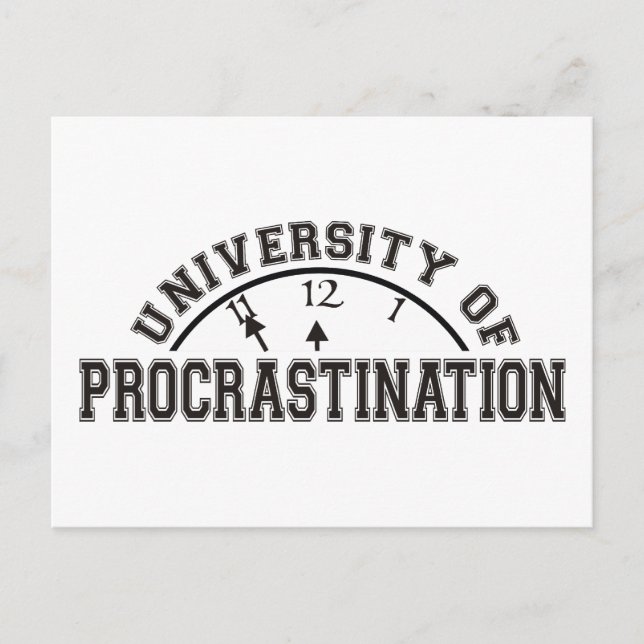 Universiteten i Procrastination Vykort (Framsida)