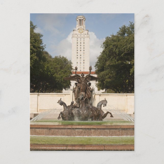 Universiteten i Texad Clock Torn. Vykort (Framsida)