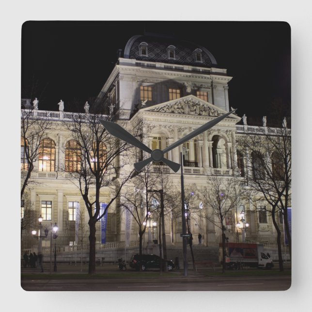Universiteten i Wien Österrike Fyrkantig Klocka (Framsida)
