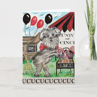 Universiteten på det blinkande Hund-kortet Anteckningskort