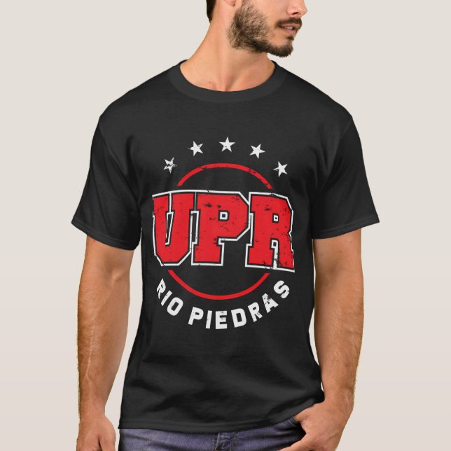 Universiteten Puerto Rico Puerto Rican Student T Shirt (Framsida)