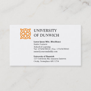 Universiteten Stil v2 Visitkort