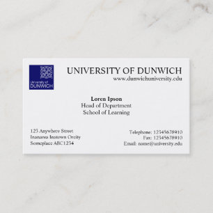 Universiteten Stil v4 Visitkort