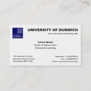 Universiteten Stil v4 Visitkort