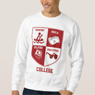 Universiteten Vapensköld Parody College Athletic D Lång Ärmad Tröja