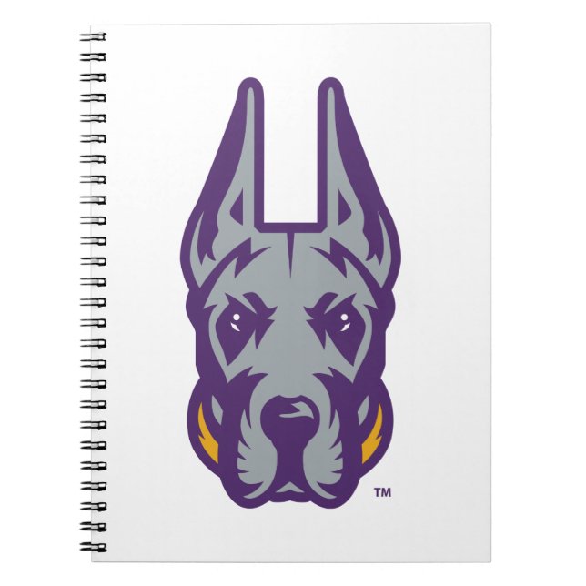 Universiteten vid Albany Great dane Mascot Head Anteckningsbok (Framsidan)