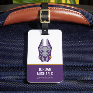 Universiteten vid Albany Great dane Mascot Head Bagagebricka