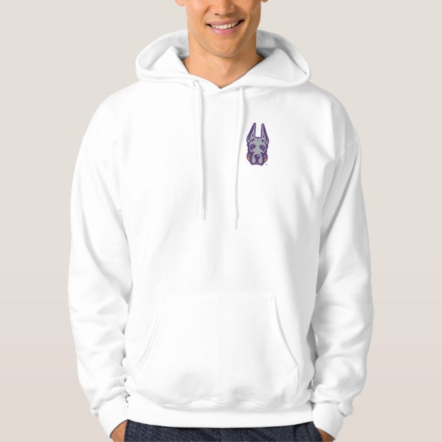 Universiteten vid Albany Great dane Mascot Head Hoodie (Framsida)