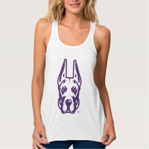 Universiteten vid Albany Great dane Mascot Head Linne Med Racerback