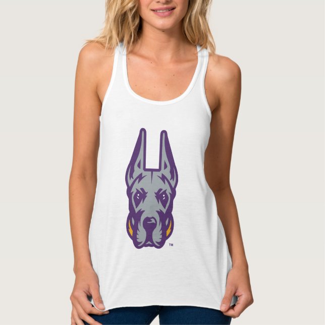 Universiteten vid Albany Great dane Mascot Head Linne Med Racerback (Framsida)