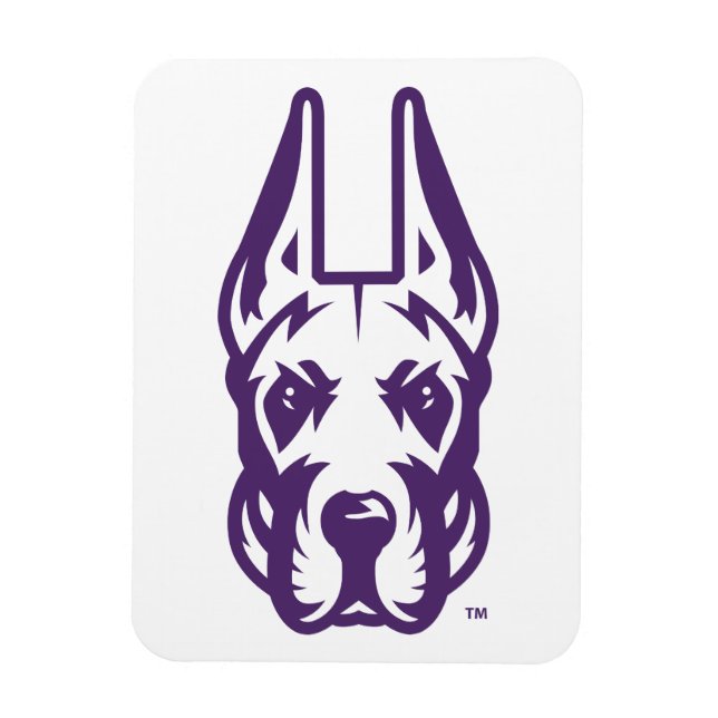 Universiteten vid Albany Great dane Mascot Head Magnet (Vertikal)