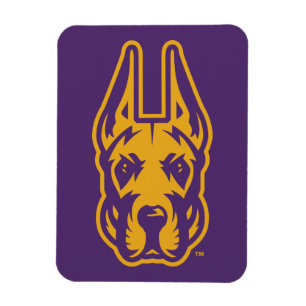 Universiteten vid Albany Great dane Mascot Head Magnet