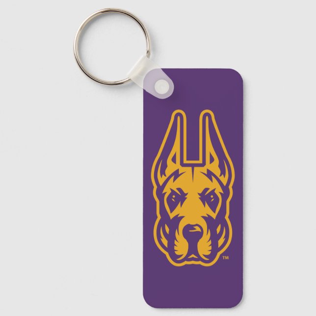 Universiteten vid Albany Great dane Mascot Head Nyckelring (Framsida)
