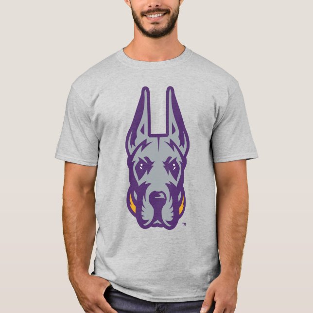 Universiteten vid Albany Great dane Mascot Head T Shirt (Framsida)