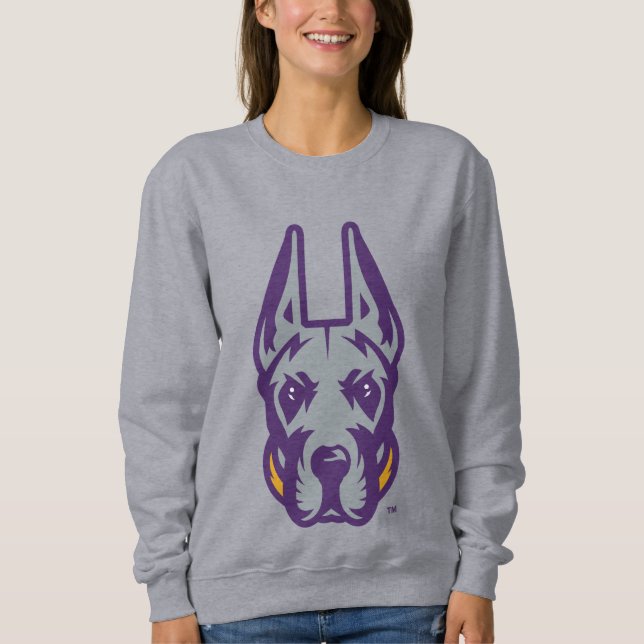 Universiteten vid Albany Great dane Mascot Head T Shirt (Framsida)