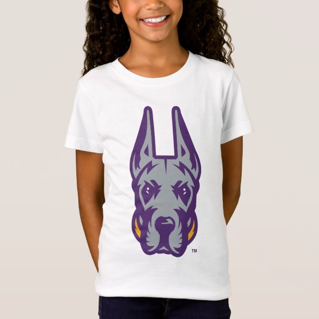 Universiteten vid Albany Great dane Mascot Head T Shirt (Framsida)