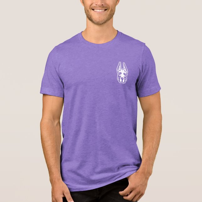 Universiteten vid Albany Great dane Mascot Head T Shirt (Framsida)