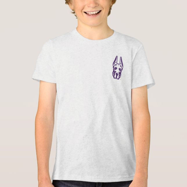 Universiteten vid Albany Great dane Mascot Head T Shirt (Framsida)