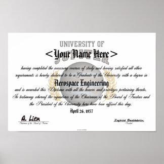 Universiteten vid Jupiter Diploma Poster