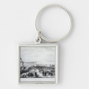 Universitetenhögskolan skolar, London, 1835 Fyrkantig Silverfärgad Nyckelring
