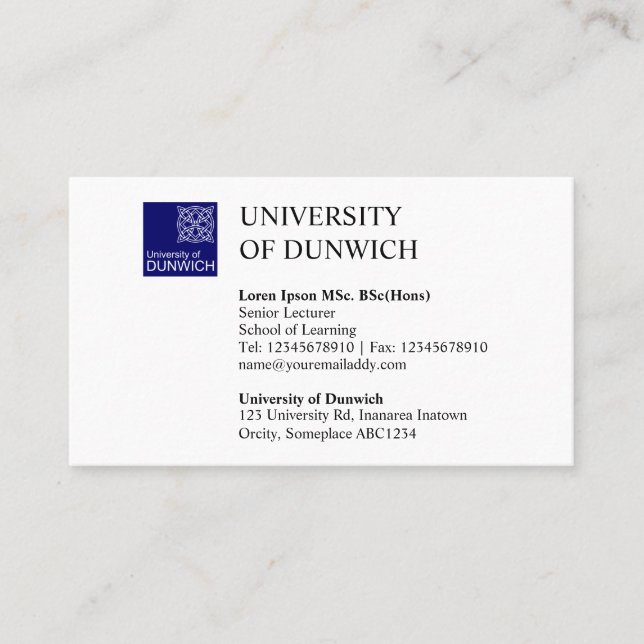 Universitetenstil v2 visitkort (Framsida)