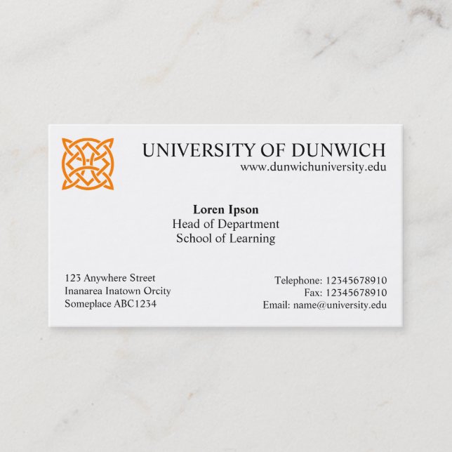 Universitetenstil v4 visitkort (Framsida)