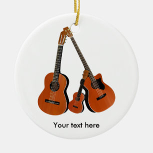 Universitetsexamen i folkgitarr och Ukulele Julgransprydnad Keramik