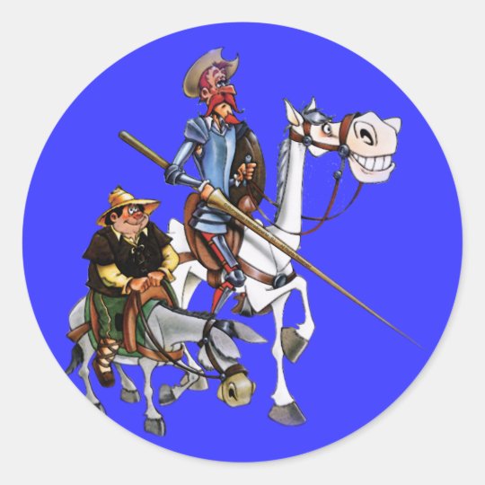 UNIVERSITETSLÄRARE QUIJOTE, SANCHO, ROCINANTE y Runt Klistermärke