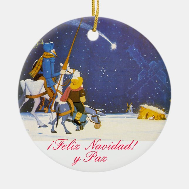 UNIVERSITETSLÄRARE QUIXOTE - Adorno de Navidad Julgransprydnad Keramik (Framsidan)