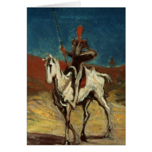 Universitetslärare Quixote, c.1865-1870 Hälsningskort