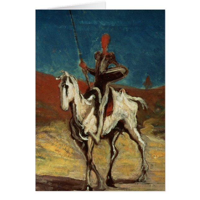 Universitetslärare Quixote, c.1865-1870 Hälsningskort (Framsidan)