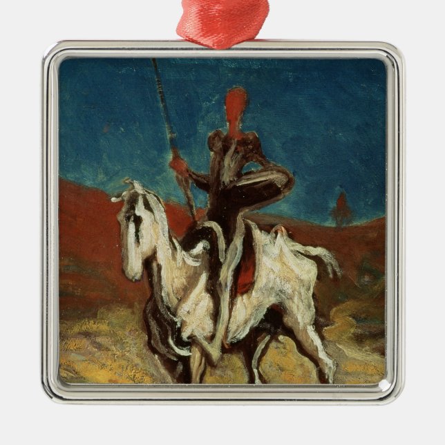 Universitetslärare Quixote, c.1865-1870 Julgransprydnad Metall (Framsidan)