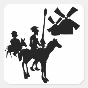 Universitetslärare Quixote Fyrkantigt Klistermärke