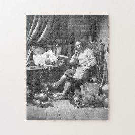 Universitetslärare Quixote i hans studie Pussel