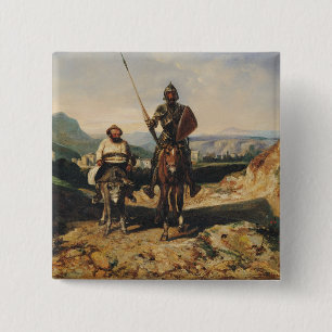 Universitetslärare Quixote och Sancho Knapp