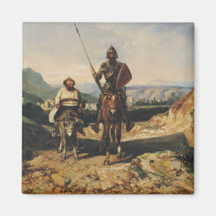 Universitetslärare Quixote och Sancho Magnet