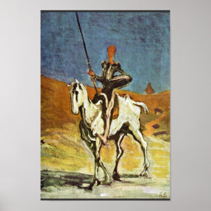 Universitetslärare Quixote och Sancho Panza av Poster