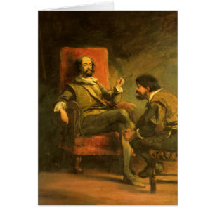 Universitetslärare Quixote och Sancho Panza Hälsningskort