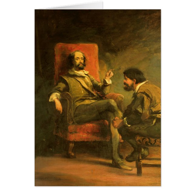 Universitetslärare Quixote och Sancho Panza Hälsningskort (Framsidan)